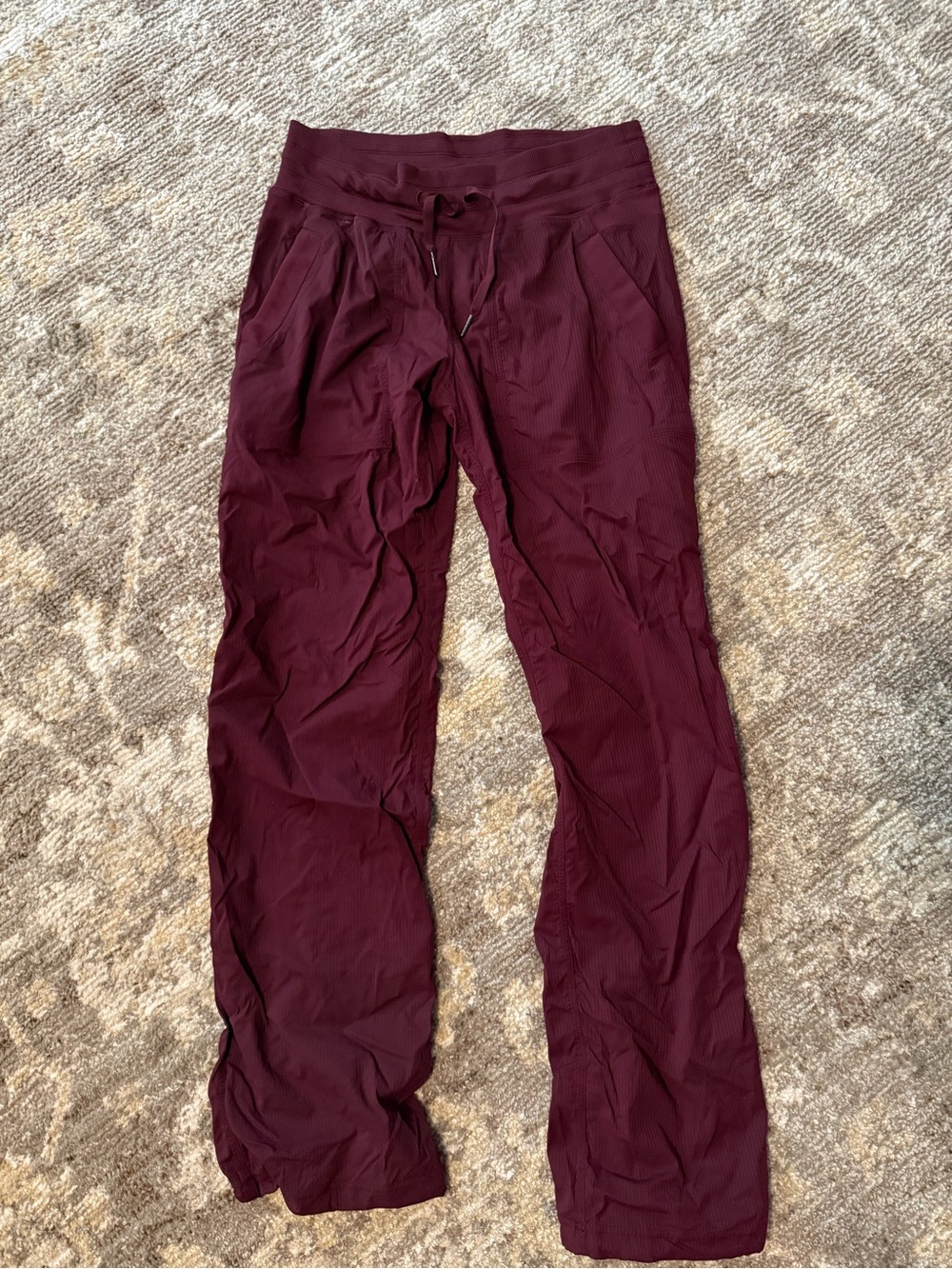 lululemon athletica Wine Maroon Drawstring Lounge Pants